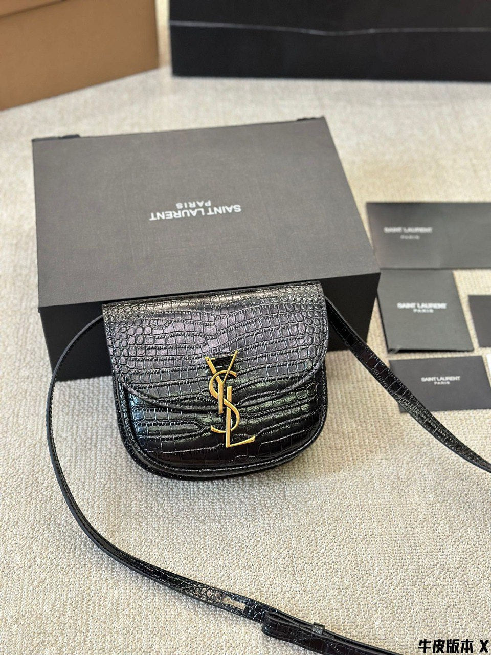 YSL Inspired Kaia Satchel Black Leather Bag