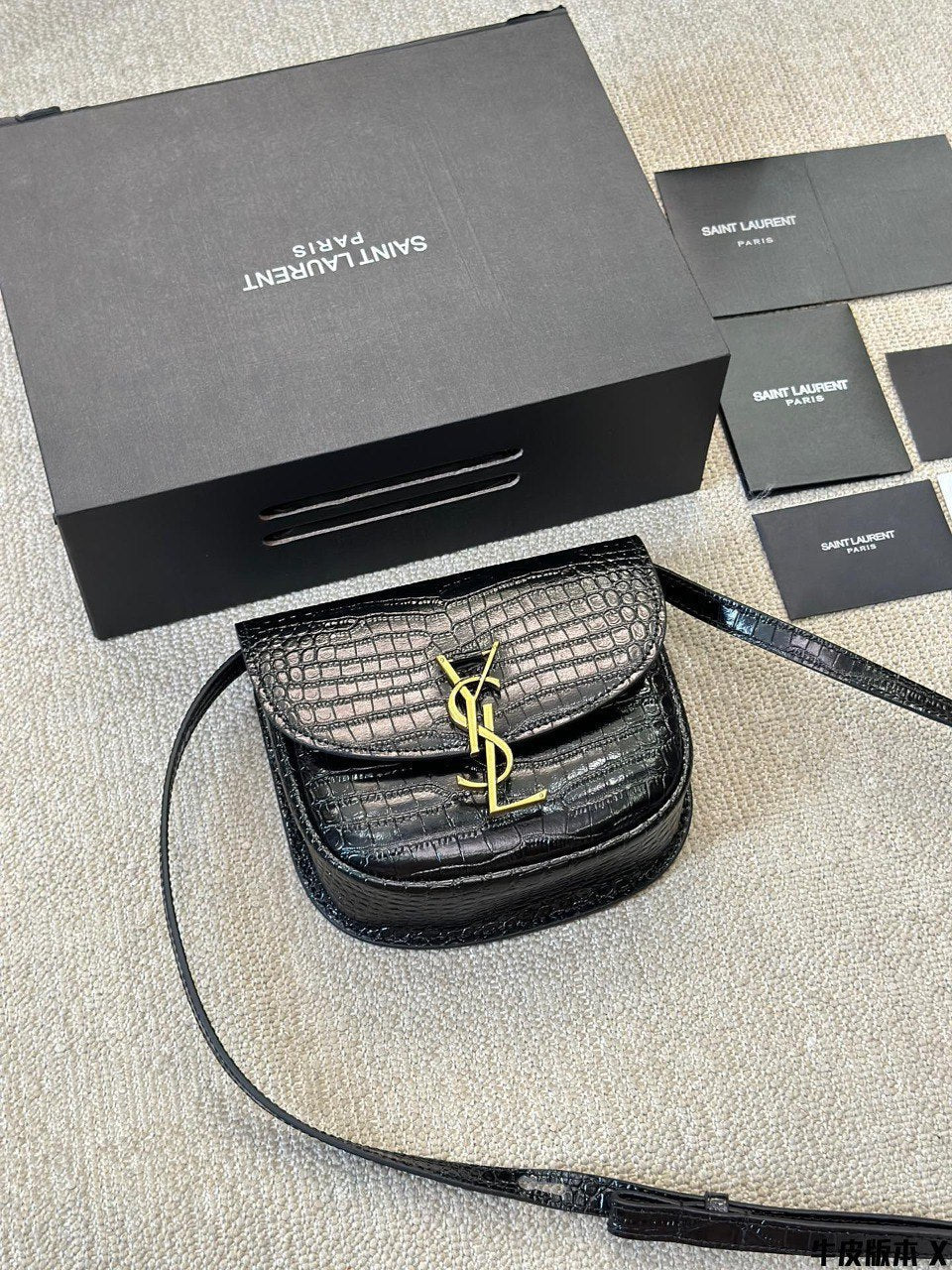 YSL Inspired Kaia Satchel Black Leather Bag