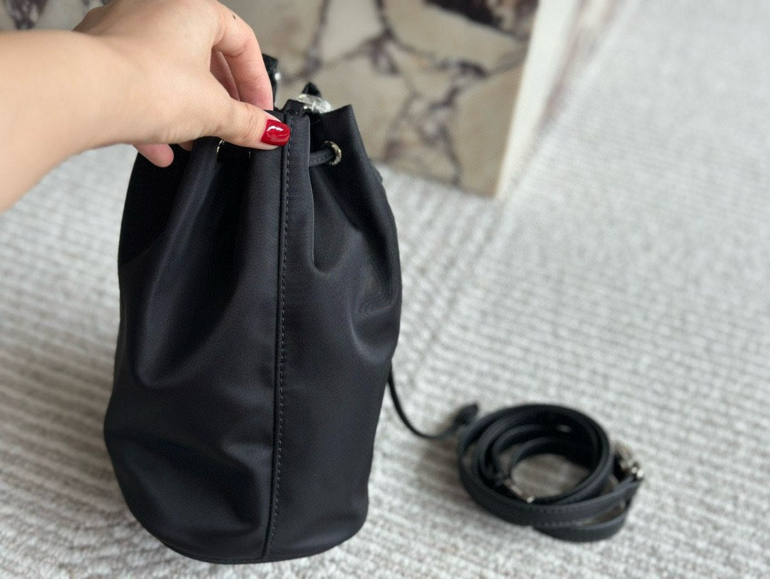 Prada Inspired Mini Nylon Bucket Bag