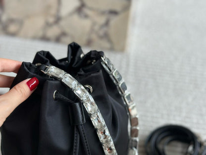 Prada Inspired Mini Nylon Bucket Bag