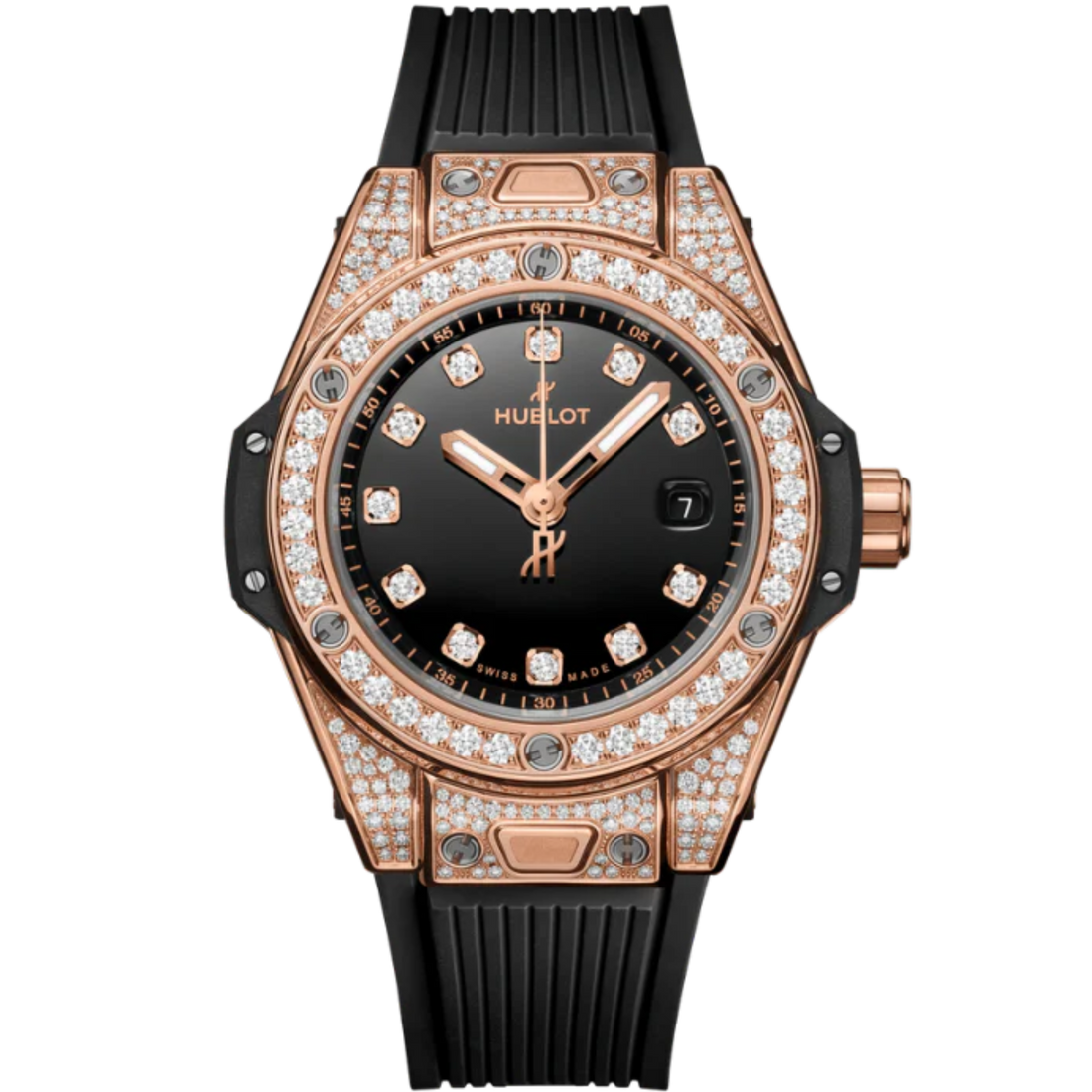 Big Bang 33mm ONE CLICK KING GOLD PAVÉ DIAMOND MARKERS