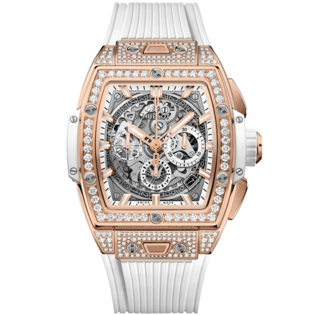 SPIRIT OF BIG BANG 42 MM KING GOLD WHITE PAVÉ