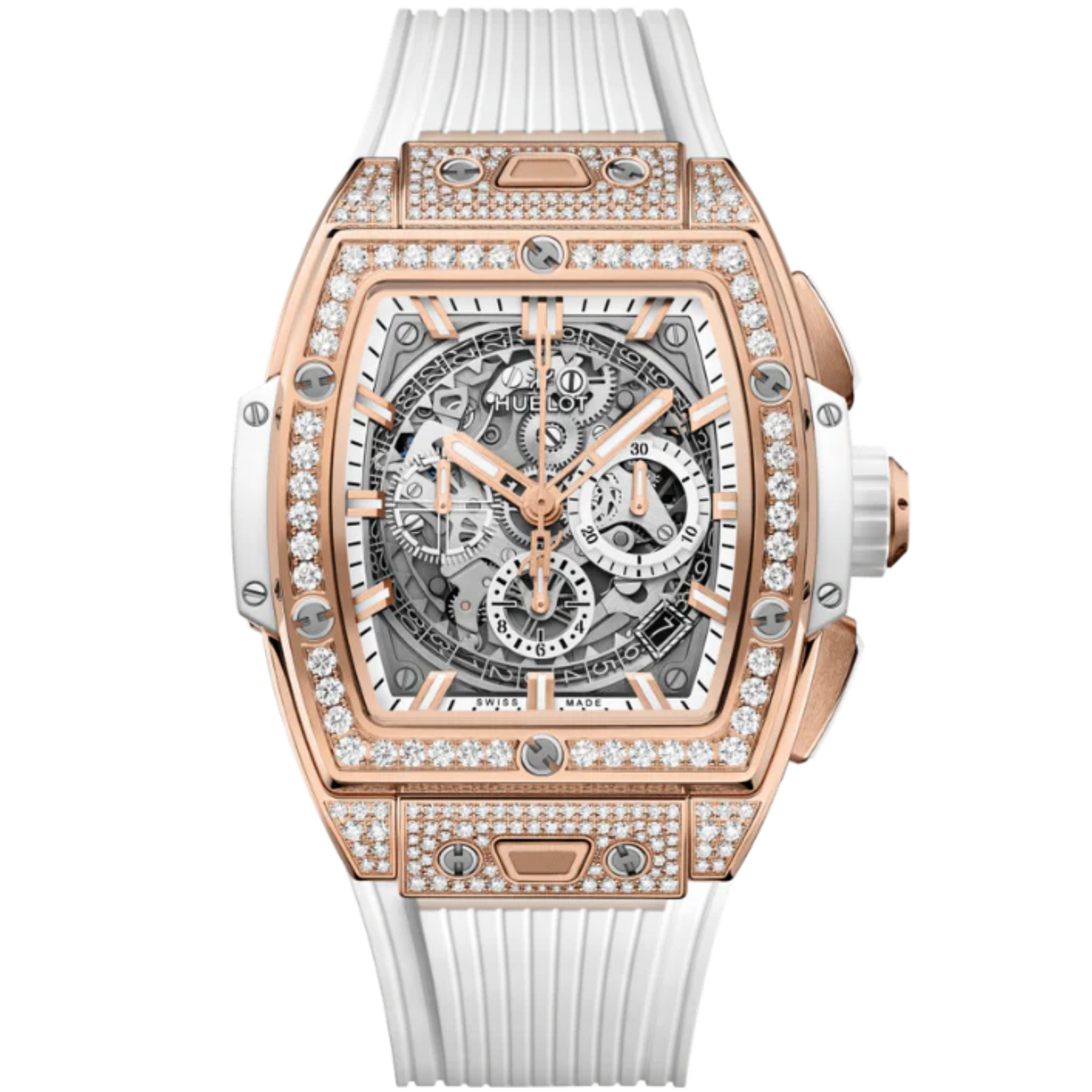 SPIRIT OF BIG BANG 42 MM KING GOLD WHITE PAVÉ