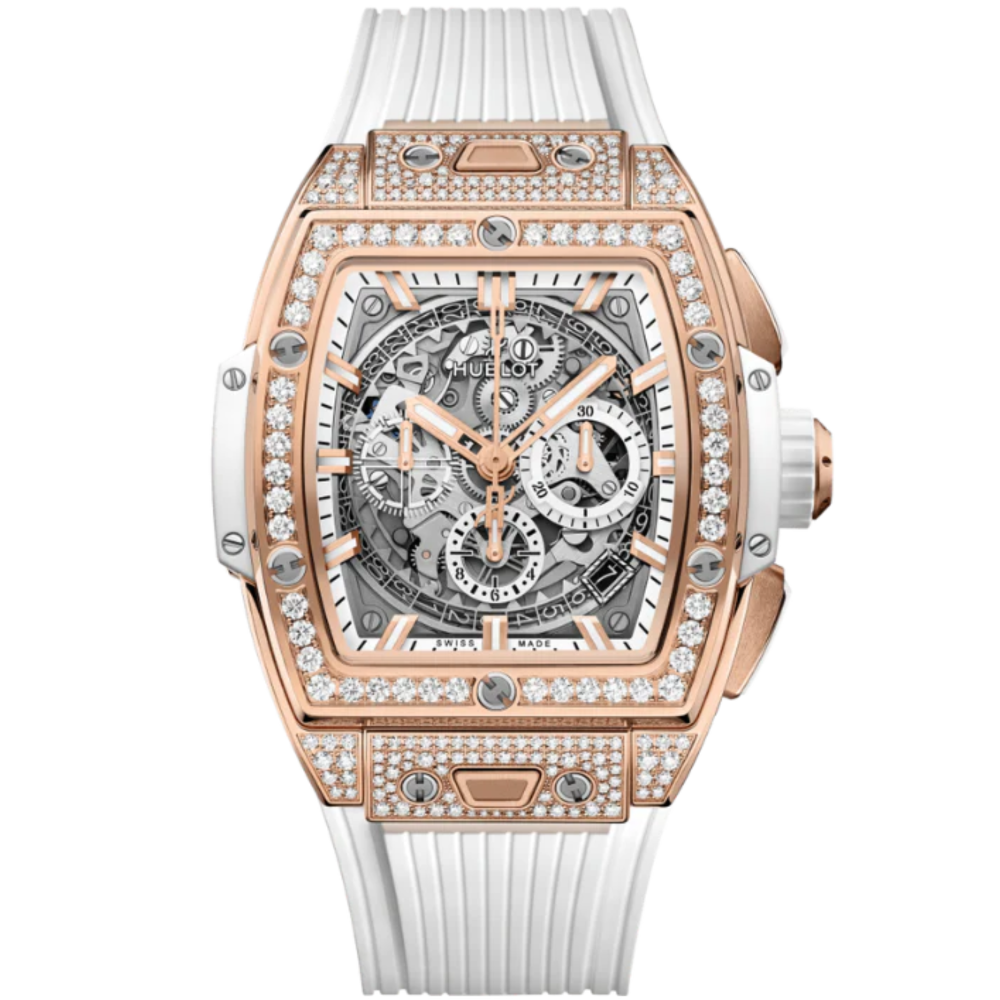 SPIRIT OF BIG BANG 42 MM KING GOLD WHITE PAVÉ
