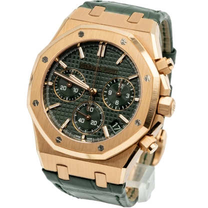 Audemars Piguet Royal Oak Ref. 26240OR.OO.D404CR.01 41mm Rose Gold Green Dial Chronograph