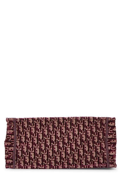 Dior Burgundy Velvet Oblique Denim Book Tote Bag - AAA Bags at Pochettebag