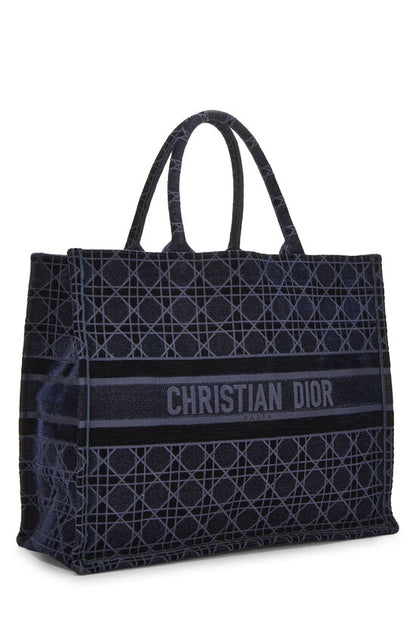 Dior Navy Velvet Book Tote Bag - AAA Bags at Pochettebag