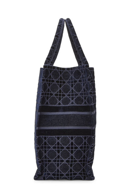 Dior Navy Velvet Book Tote Bag - AAA Bags at Pochettebag
