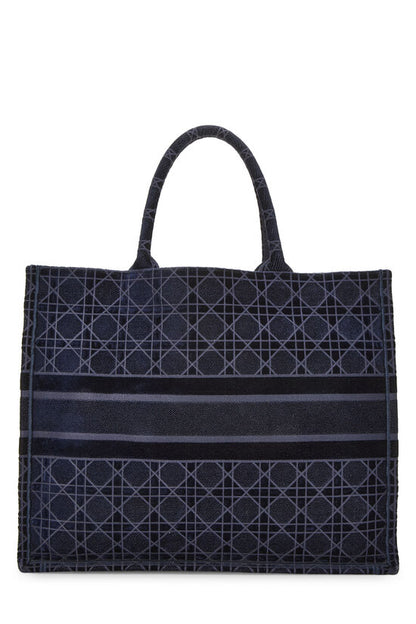 Dior Navy Velvet Book Tote Bag - AAA Bags at Pochettebag