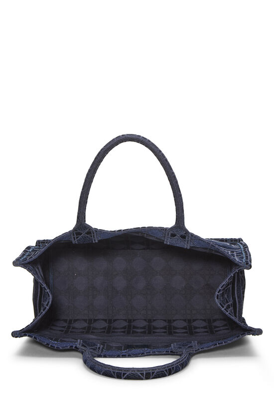 Dior Navy Velvet Book Tote Bag - AAA Bags at Pochettebag