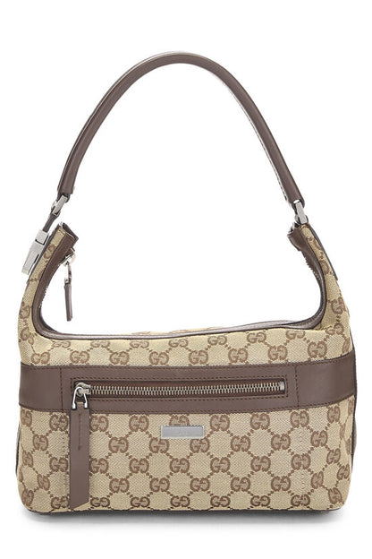 Gucci Inspired Canvas Shoulder Bag