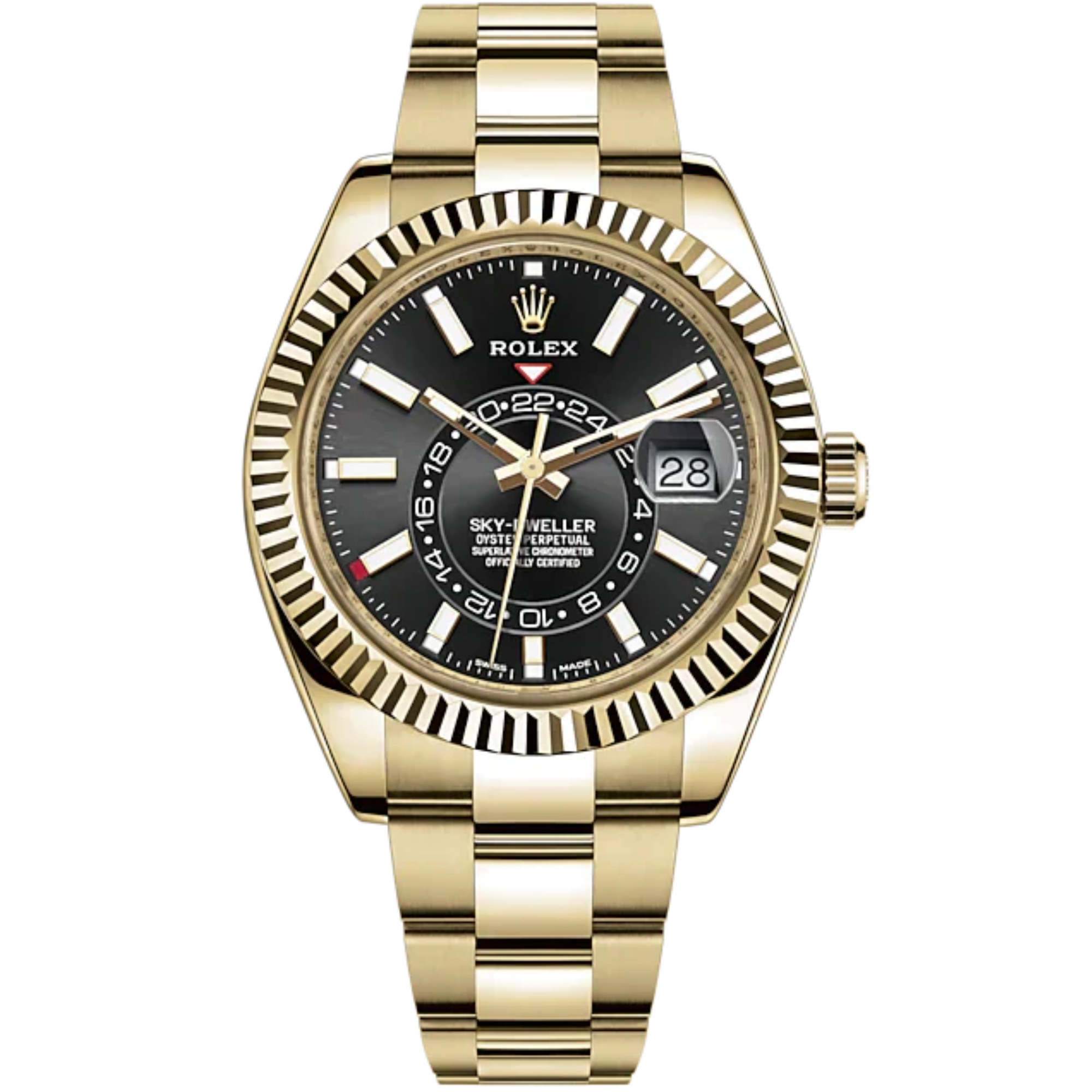 Rolex Skydweller Ref. 326938 42mm Yellow Gold Black Dial