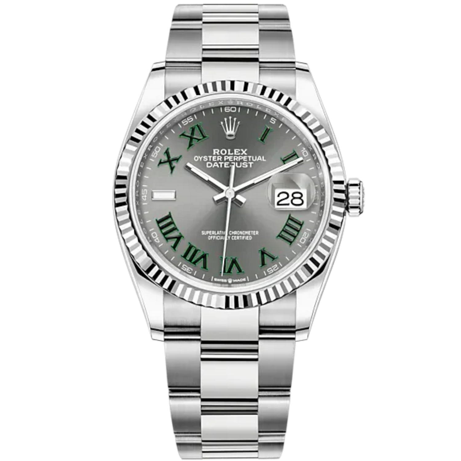 Rolex Datejust Wimbledon Ref. 126234 36mm Stainless Steel on Oyster Bracelet