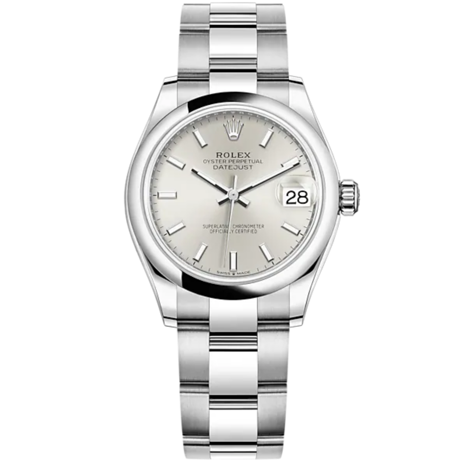 Rolex Datejust Ref. 278240 31mm Smooth Bezel and Oyster Band Silver Dial