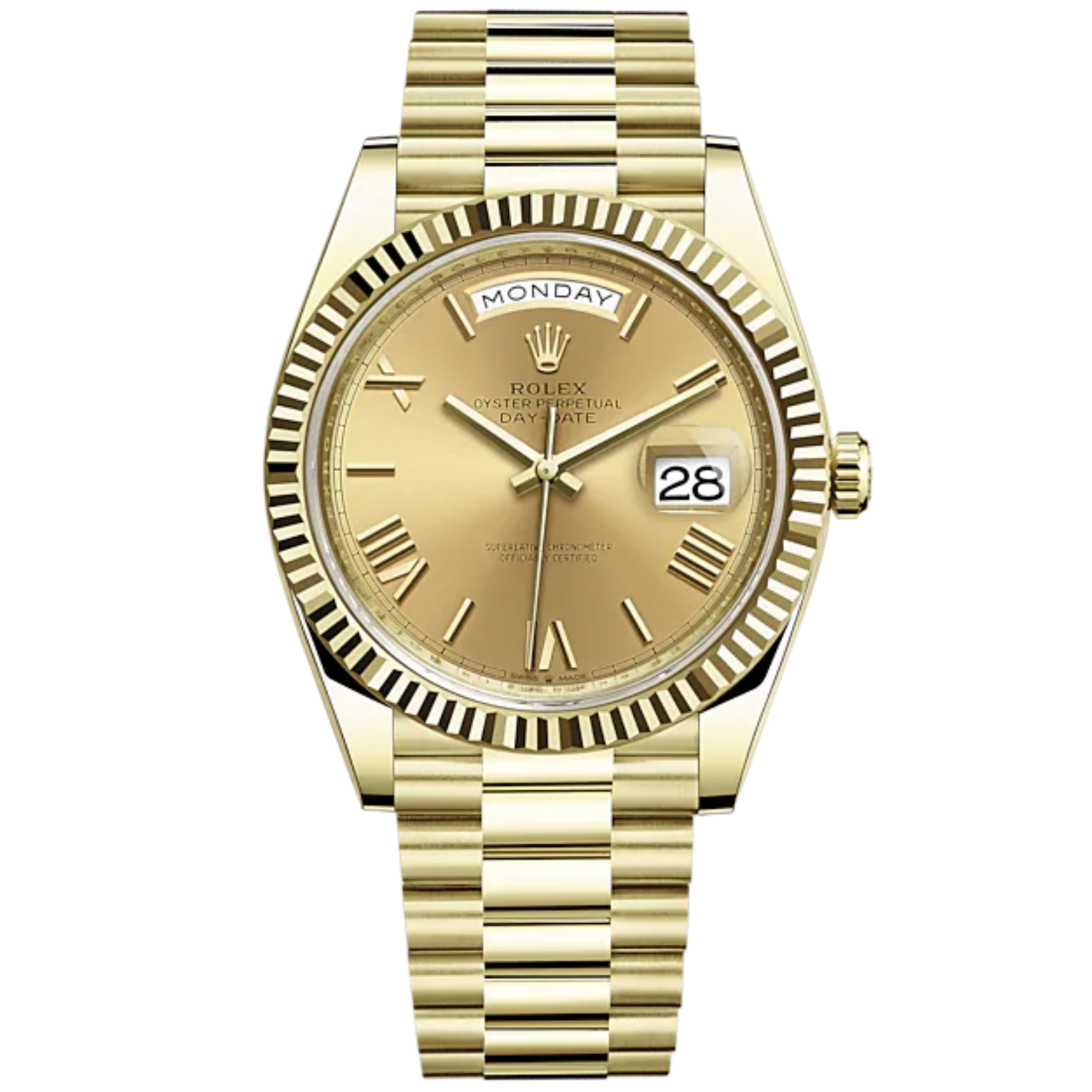 Rolex Day Date Ref. 228238 40mm Yellow Gold  Champagne Roman Dial