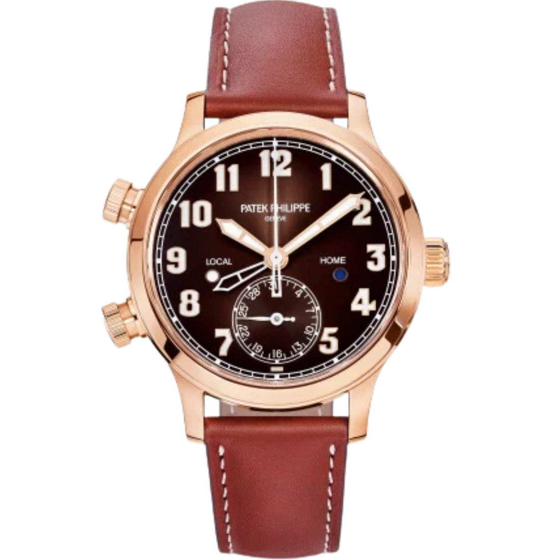 7234R Complications 37.5mm Vintage Brown Calfskin Strap Brown Sunburst Black Gradated Dial Rose Gold Bezel