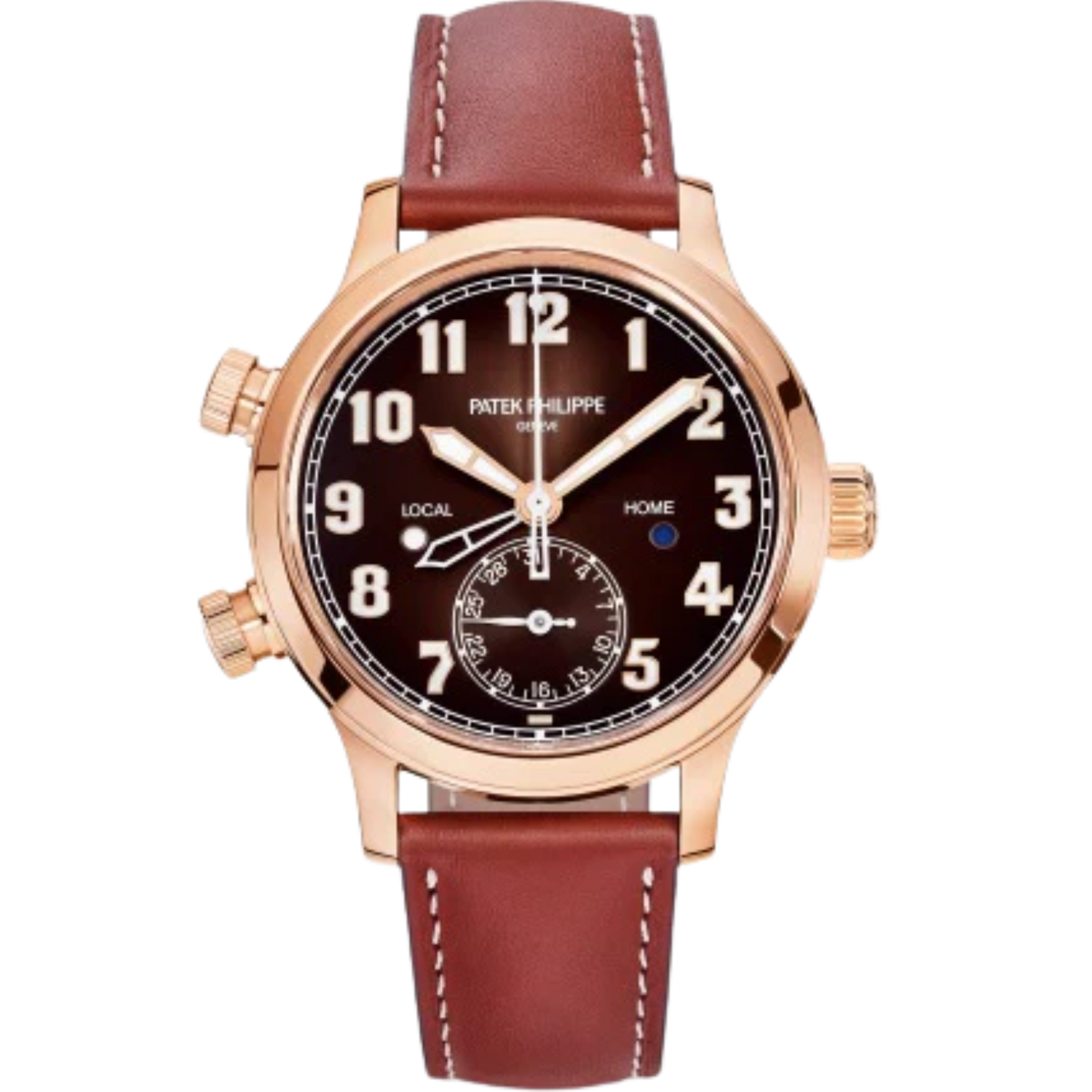 7234R Complications 37.5mm Vintage Brown Calfskin Strap Brown Sunburst Black Gradated Dial Rose Gold Bezel