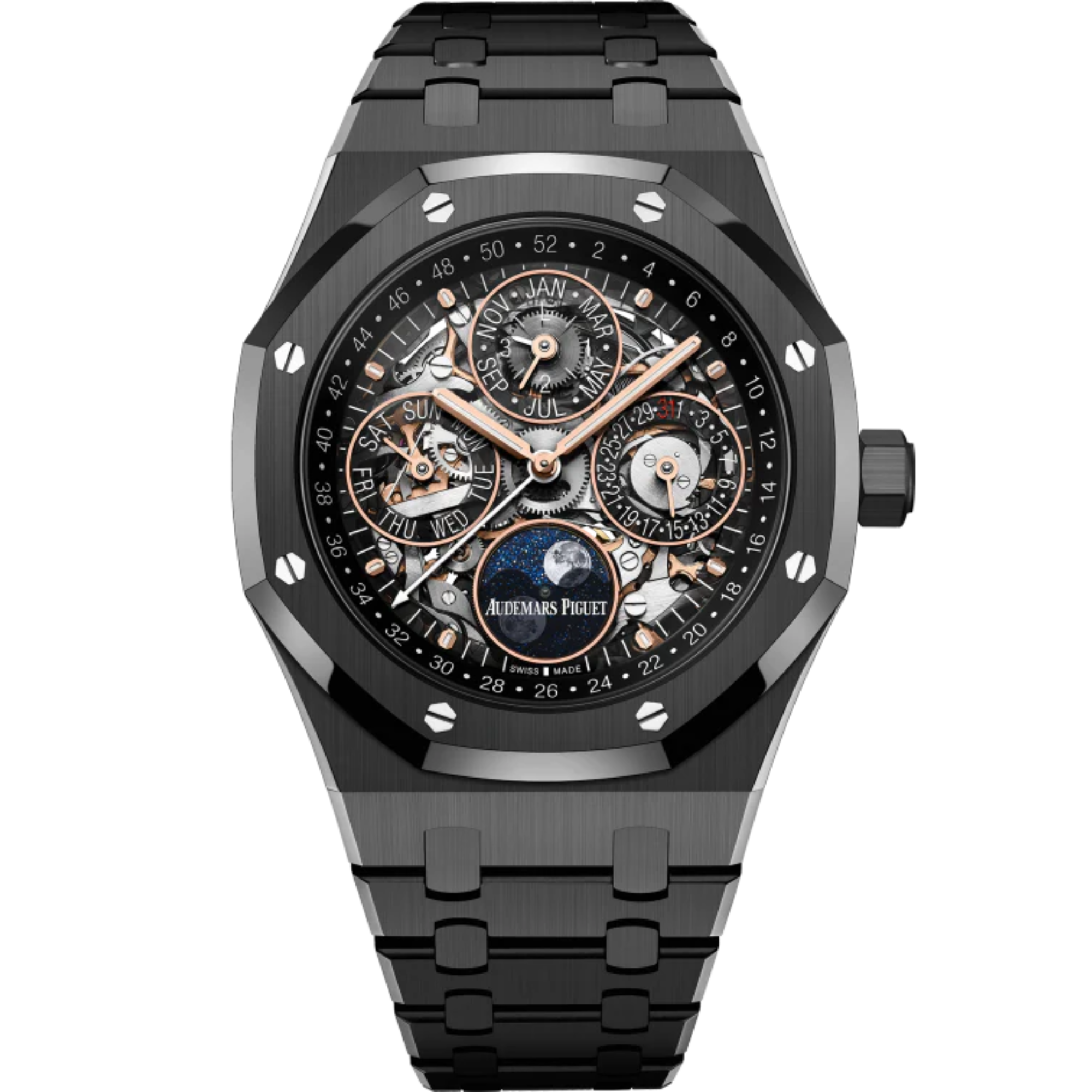 Audemars Piguet Royal Oak Ref. 26585CE.OO.1225CE.01 41MM Black Ceramic Openworked Perpetual Calendar