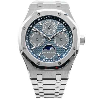 Audemars Piguet Royal Oak Perpetual Calendar Ref. 26574TI.OO.1220TI.01 Titanium, Black/Blue Dial