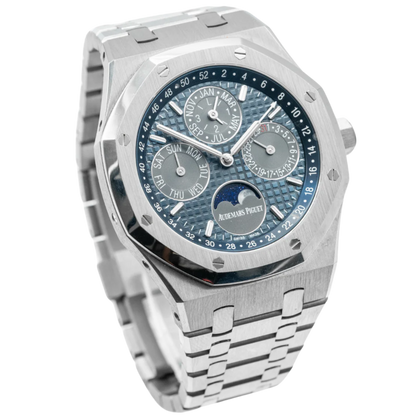 Audemars Piguet Royal Oak Perpetual Calendar Ref. 26574TI.OO.1220TI.01 Titanium, Black/Blue Dial
