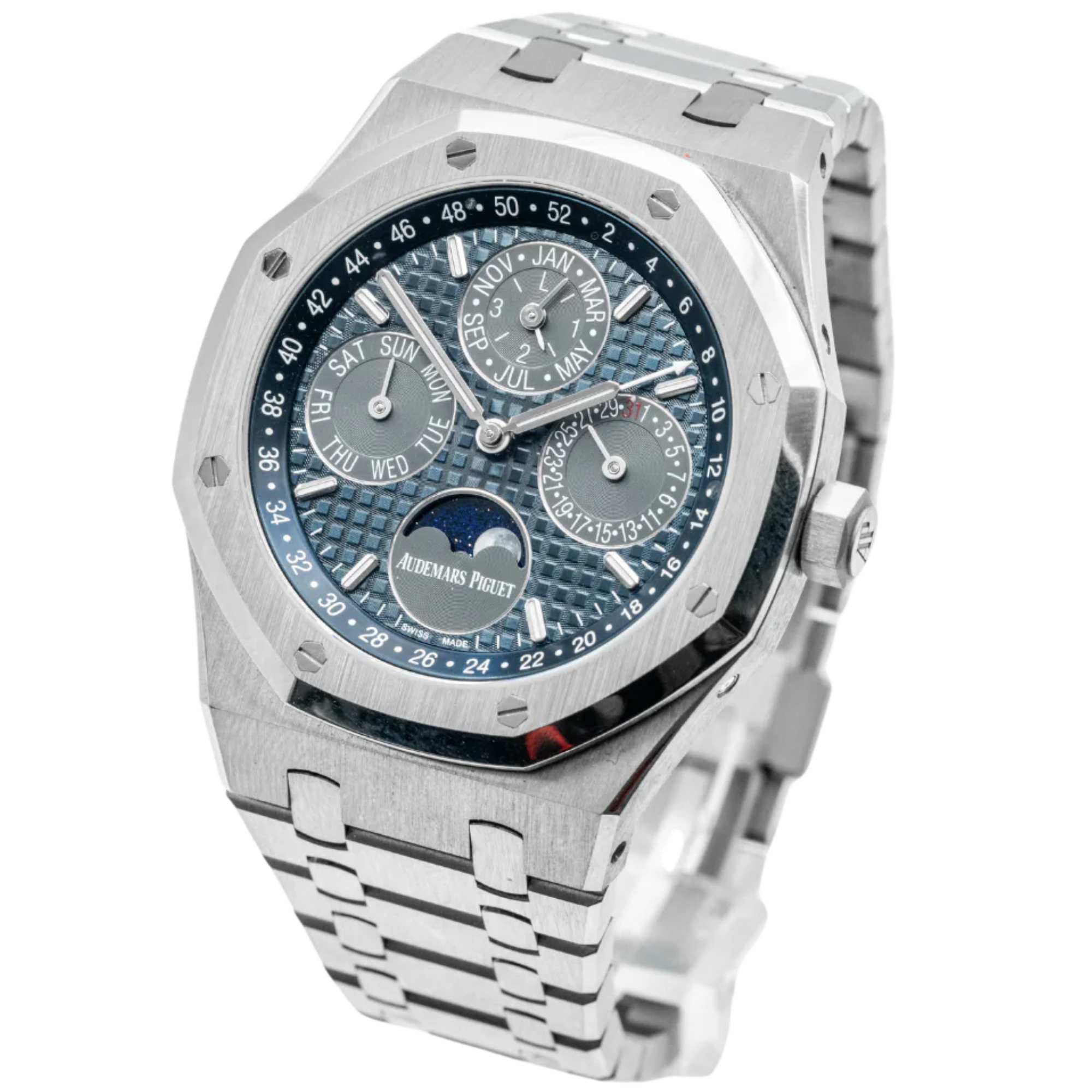 Audemars Piguet Royal Oak Perpetual Calendar Ref. 26574TI.OO.1220TI.01 Titanium, Black/Blue Dial