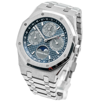 Audemars Piguet Royal Oak Perpetual Calendar Ref. 26574TI.OO.1220TI.01 Titanium, Black/Blue Dial
