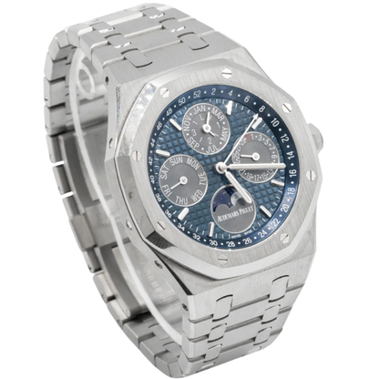 Audemars Piguet Royal Oak Perpetual Calendar Ref. 26574TI.OO.1220TI.01 Titanium, Black/Blue Dial
