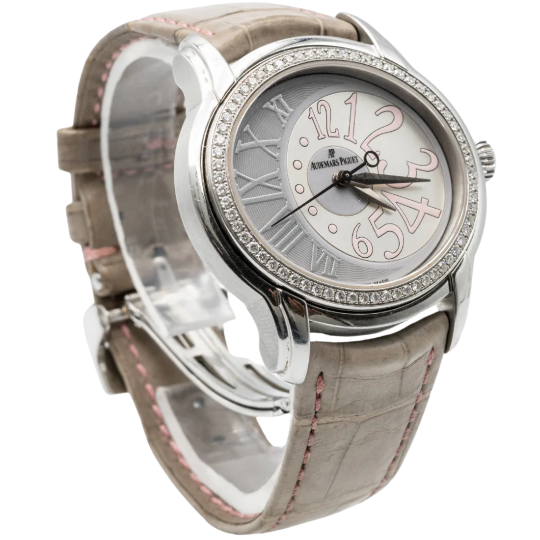 Audemars Piguet Ref. 77301ST.ZZ.D009CR.01 Stainless Steel Millenary Grey Dial with Diamond Bezel