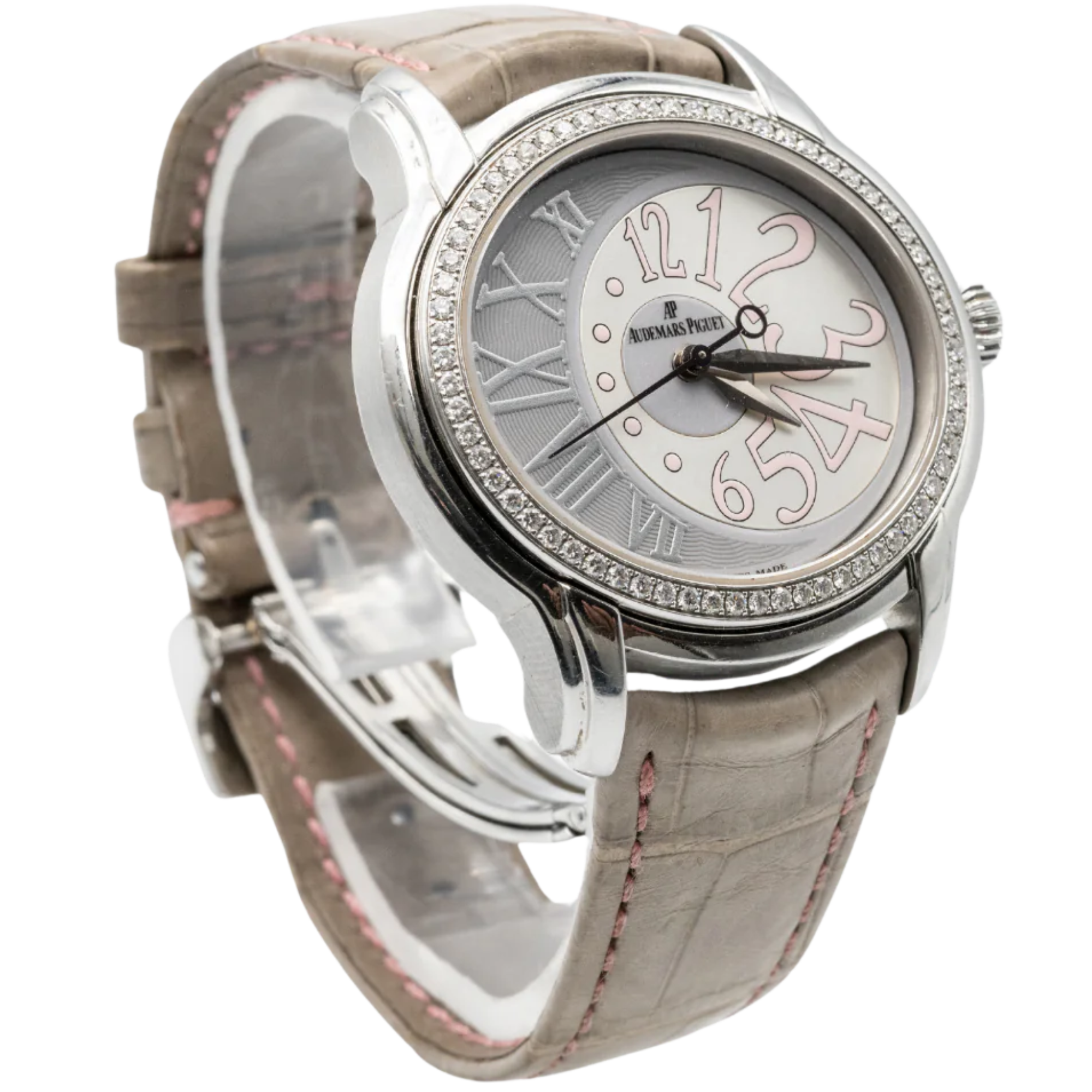 Audemars Piguet Ref. 77301ST.ZZ.D009CR.01 Stainless Steel Millenary Grey Dial with Diamond Bezel
