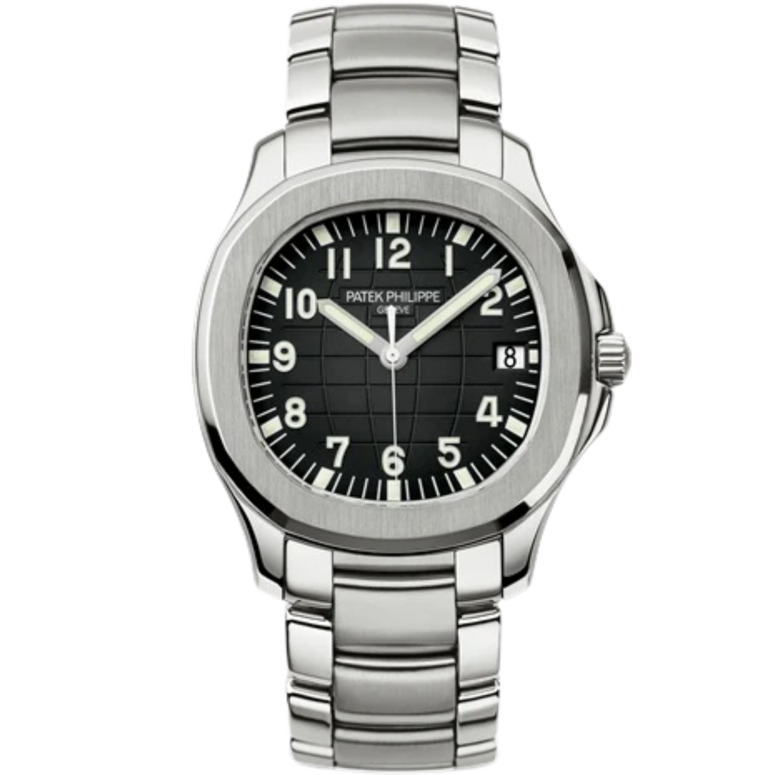 5167/1A-001 Aquanaut 40.8mm Steel Bracelet Black Embossed Dial Stainless Steel Bezel