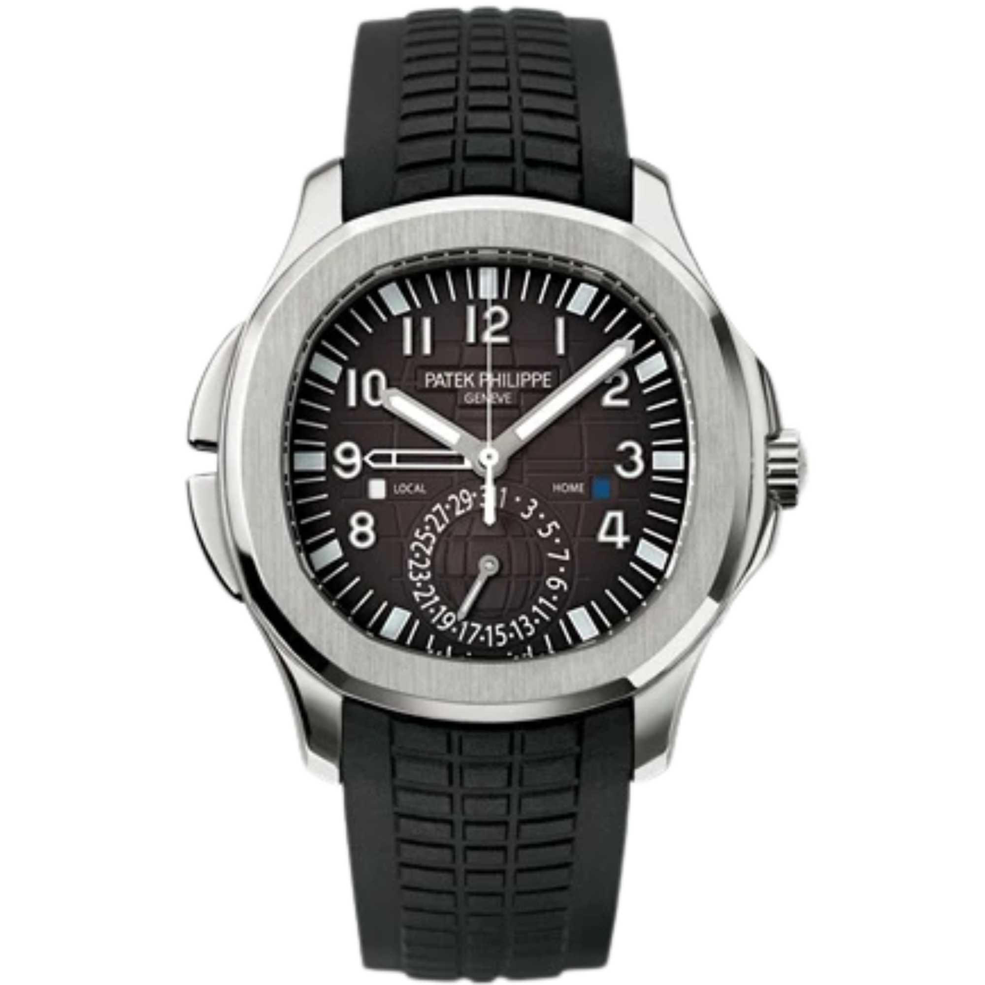 5164A-001 Aquanaut 40.8mm Black Polymer Tropical Strap Black Embossed Dial Steel Bezel