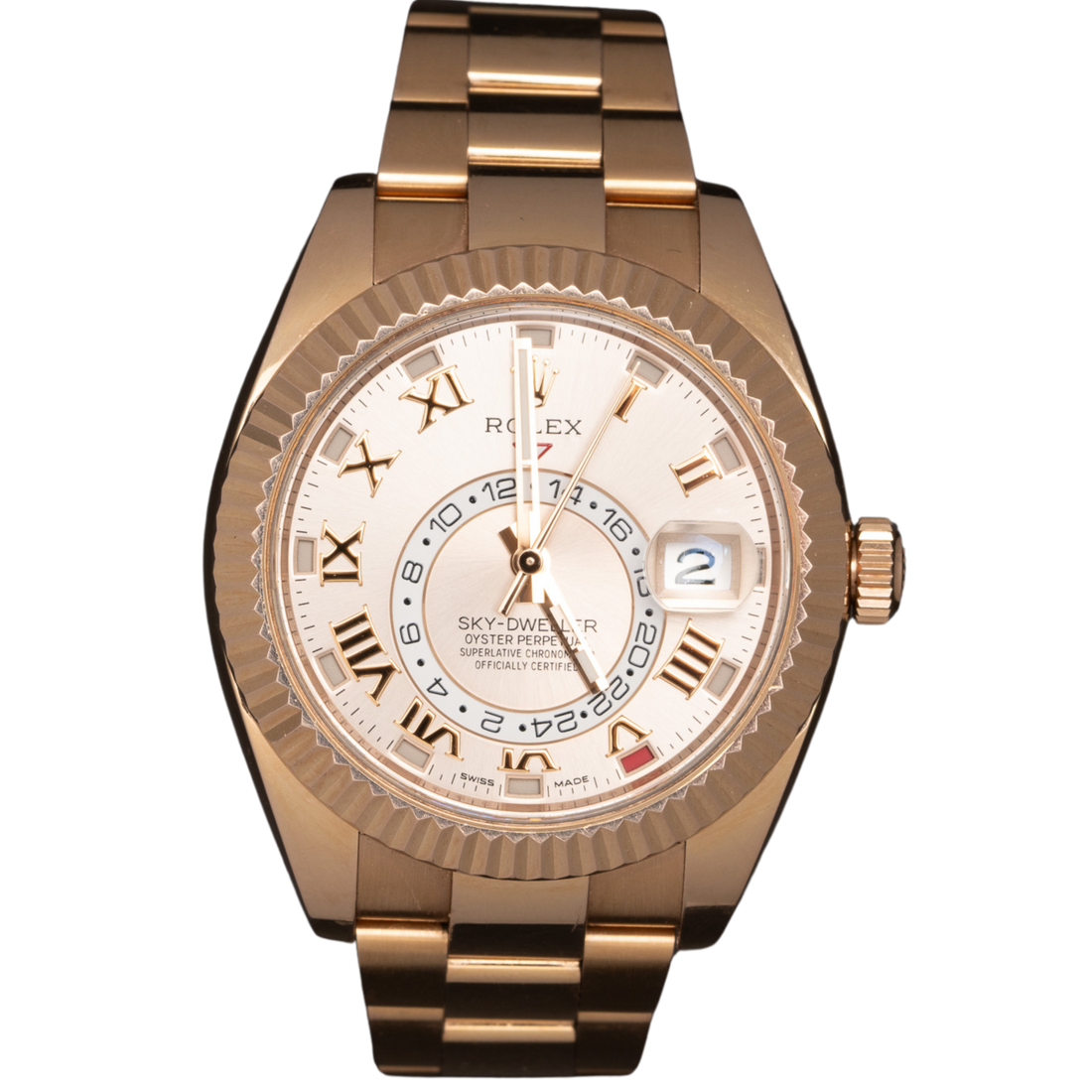 Rolex Skydweller Ref. 326935 Rose Gold Sundust Dial