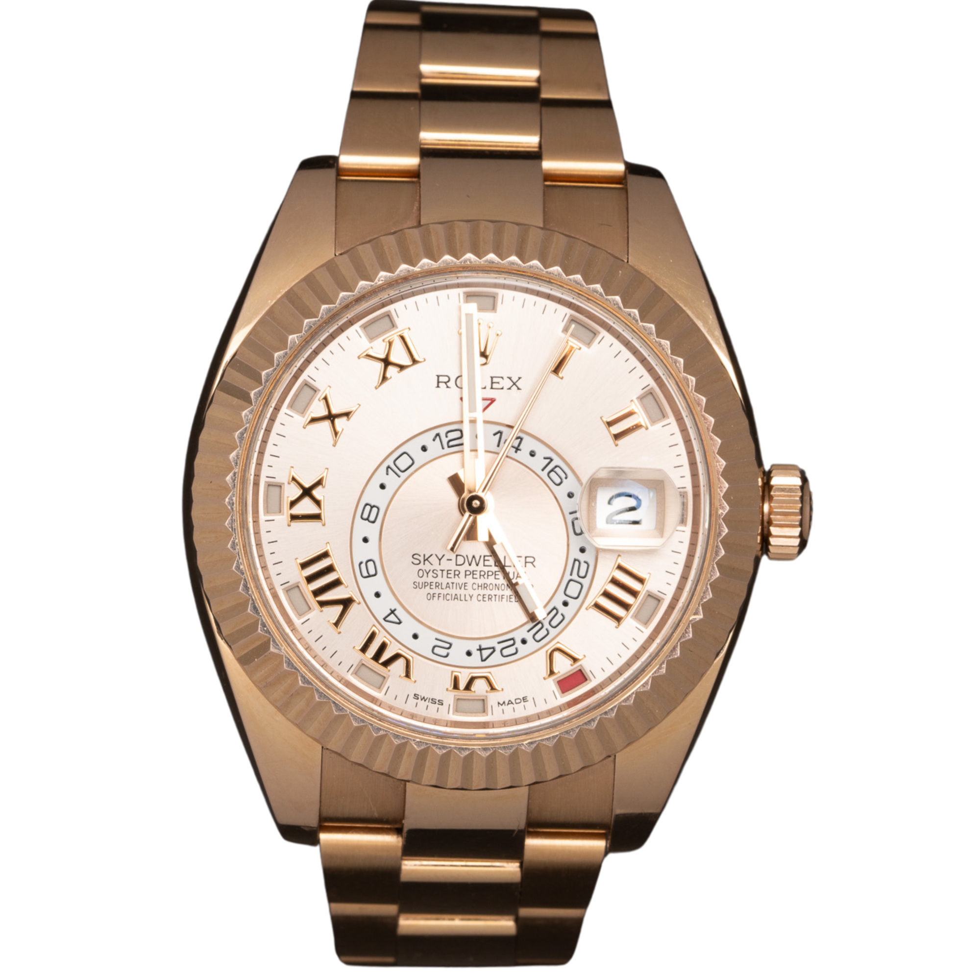 Rolex Skydweller Ref. 326935 Rose Gold Sundust Dial