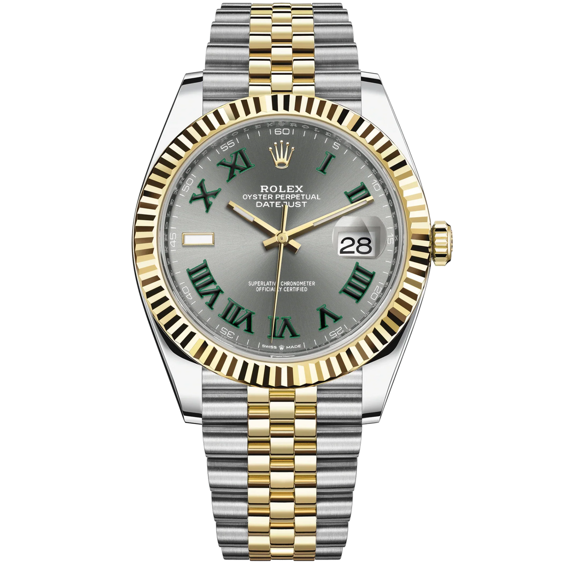 Rolex Datejust Ref. 126333 41MM Two Tone YG/SS Wimbledon Dial on Jubilee