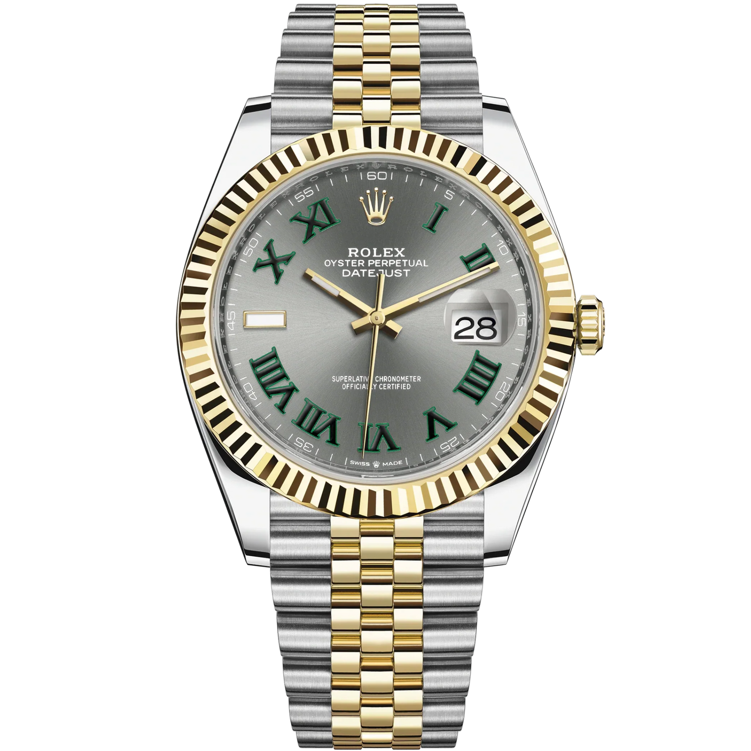 Rolex Datejust Ref. 126333 41MM Two Tone YG/SS Wimbledon Dial on Jubilee