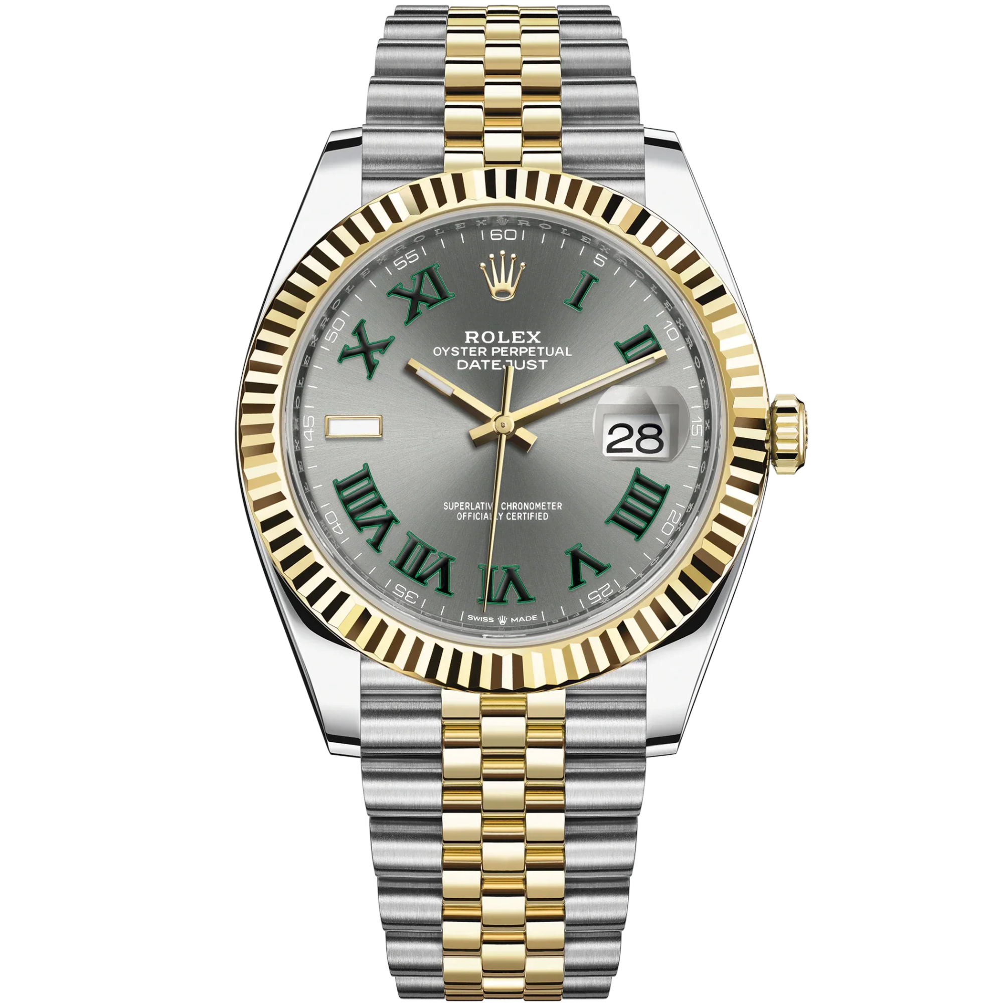 Rolex Datejust Ref. 126333 41MM Two Tone YG/SS Wimbledon Dial on Jubilee