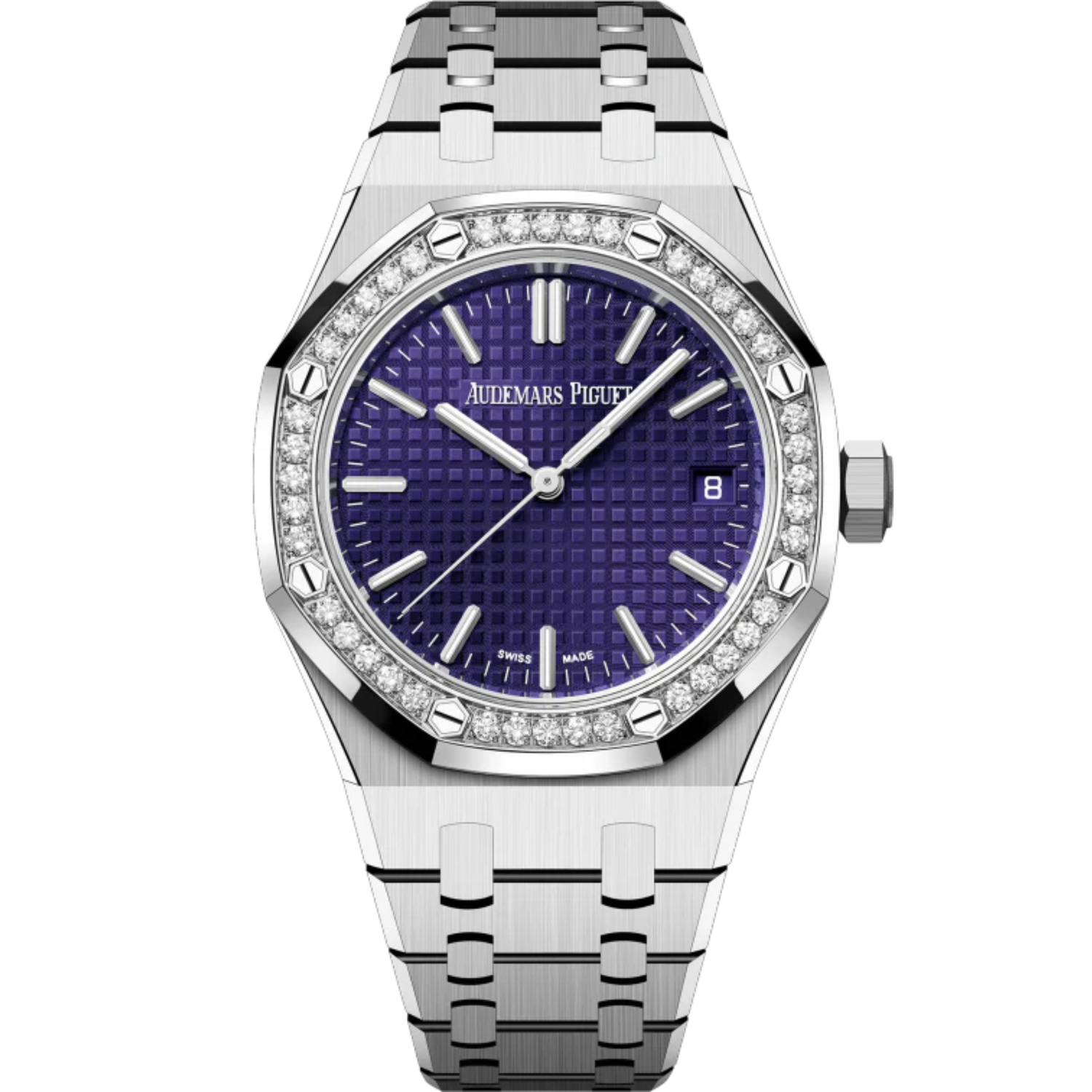 Audemars Piguet Royal Oak &quot;Murtoli Edition&quot; Ref. 15551BC.ZZ.1356BC.02 37MM White Gold Purple Dial with Diamond Bezel