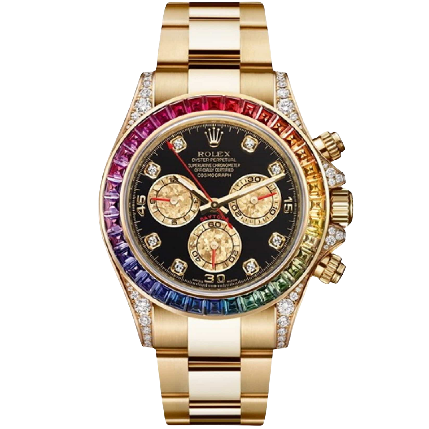 Rolex Daytona Ref. 116598RBOW Yellow Gold Rainbow Black Dial