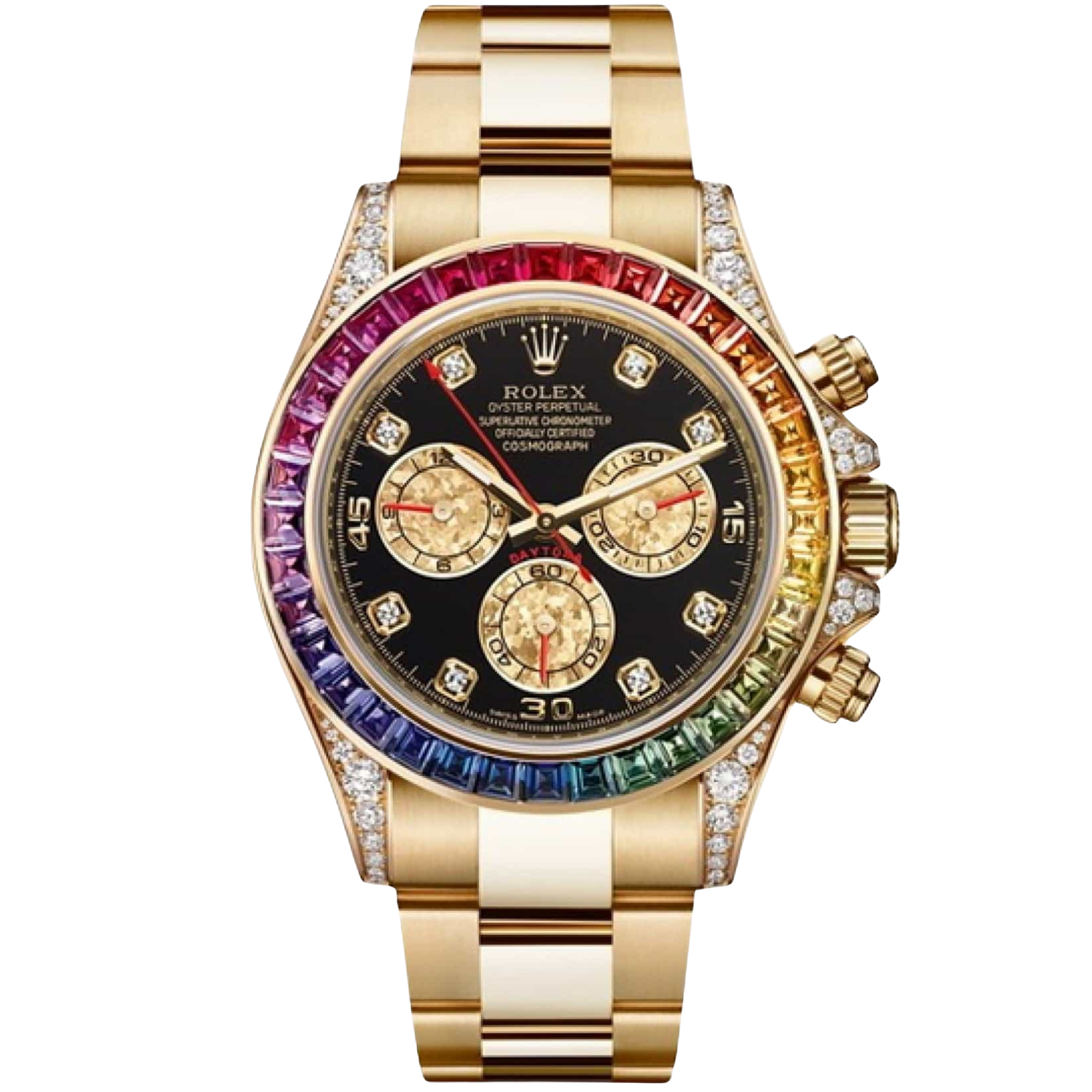 Rolex Daytona Ref. 116598RBOW Yellow Gold Rainbow Black Dial