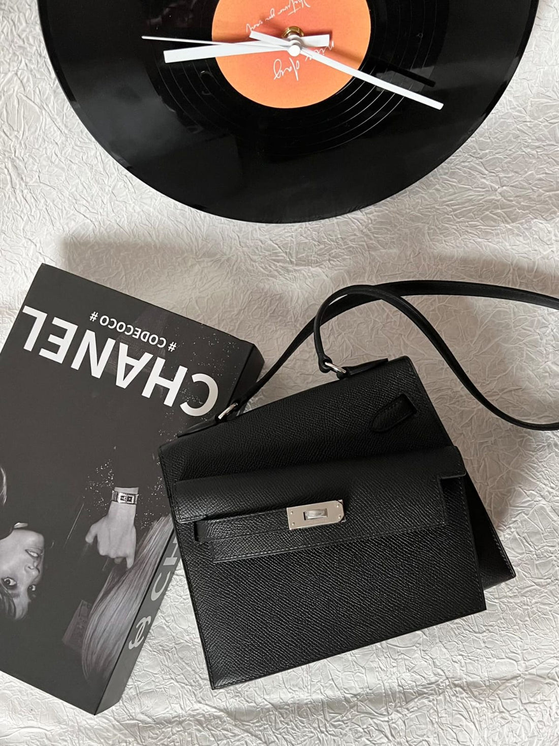 HERMES Inspired Limited Edition Kelly bag in black
