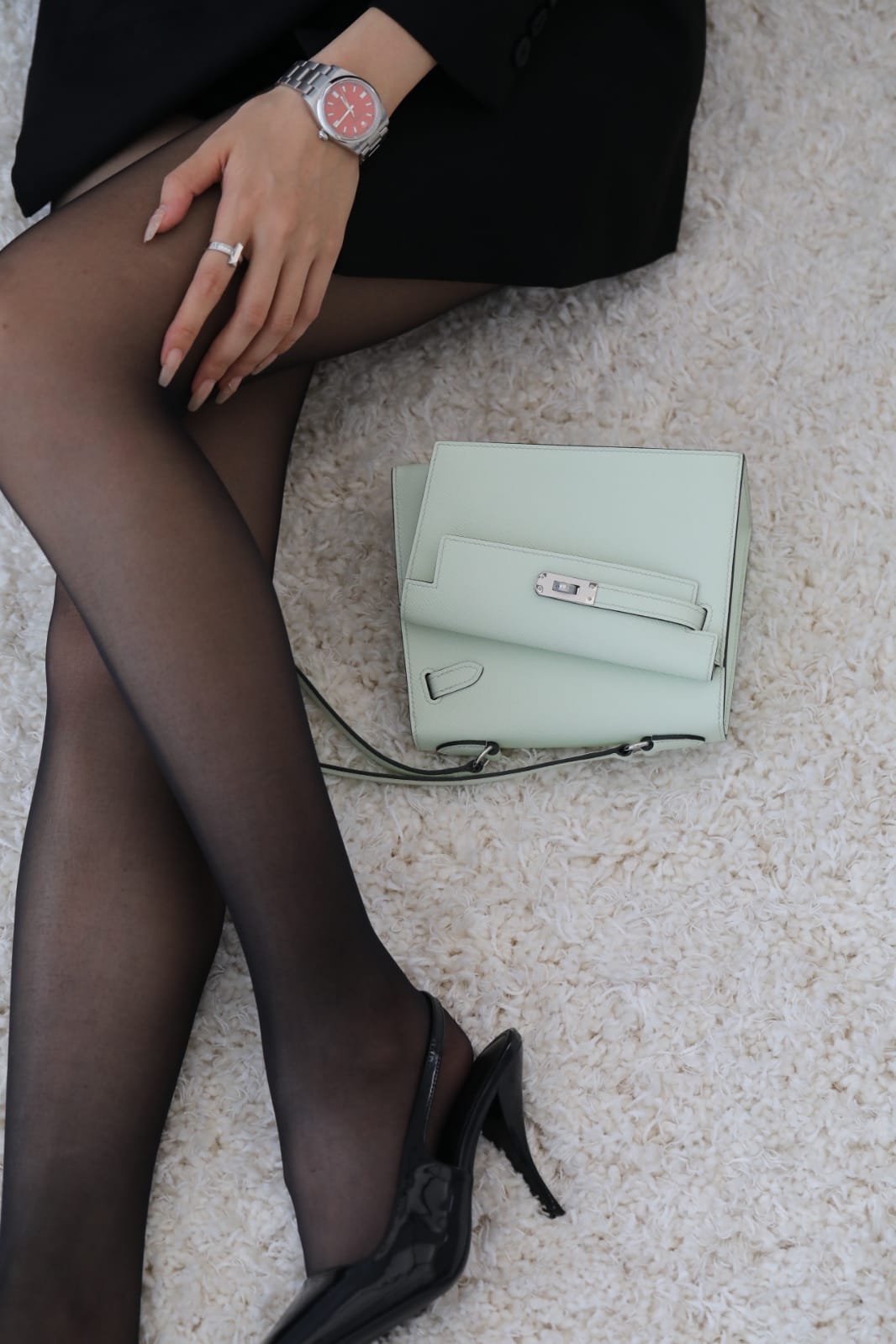 HERMES Inspired Limited Edition Kelly Bag in Olive green