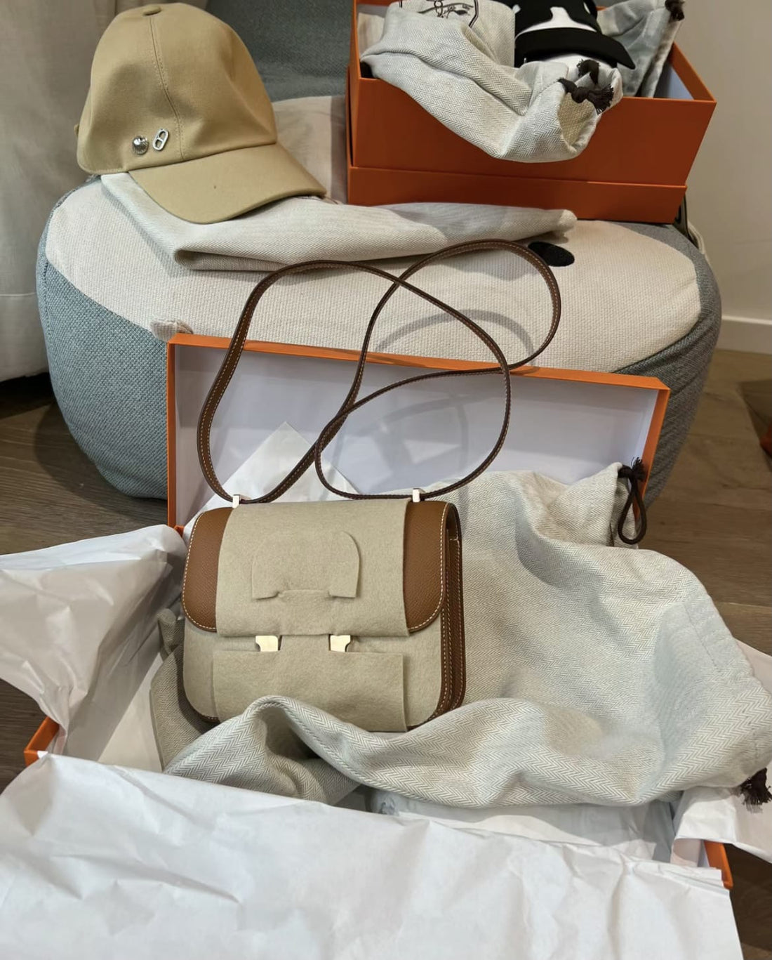 Hermes Inspired Constance 18 Mini Gold Epsom Gold Hardware