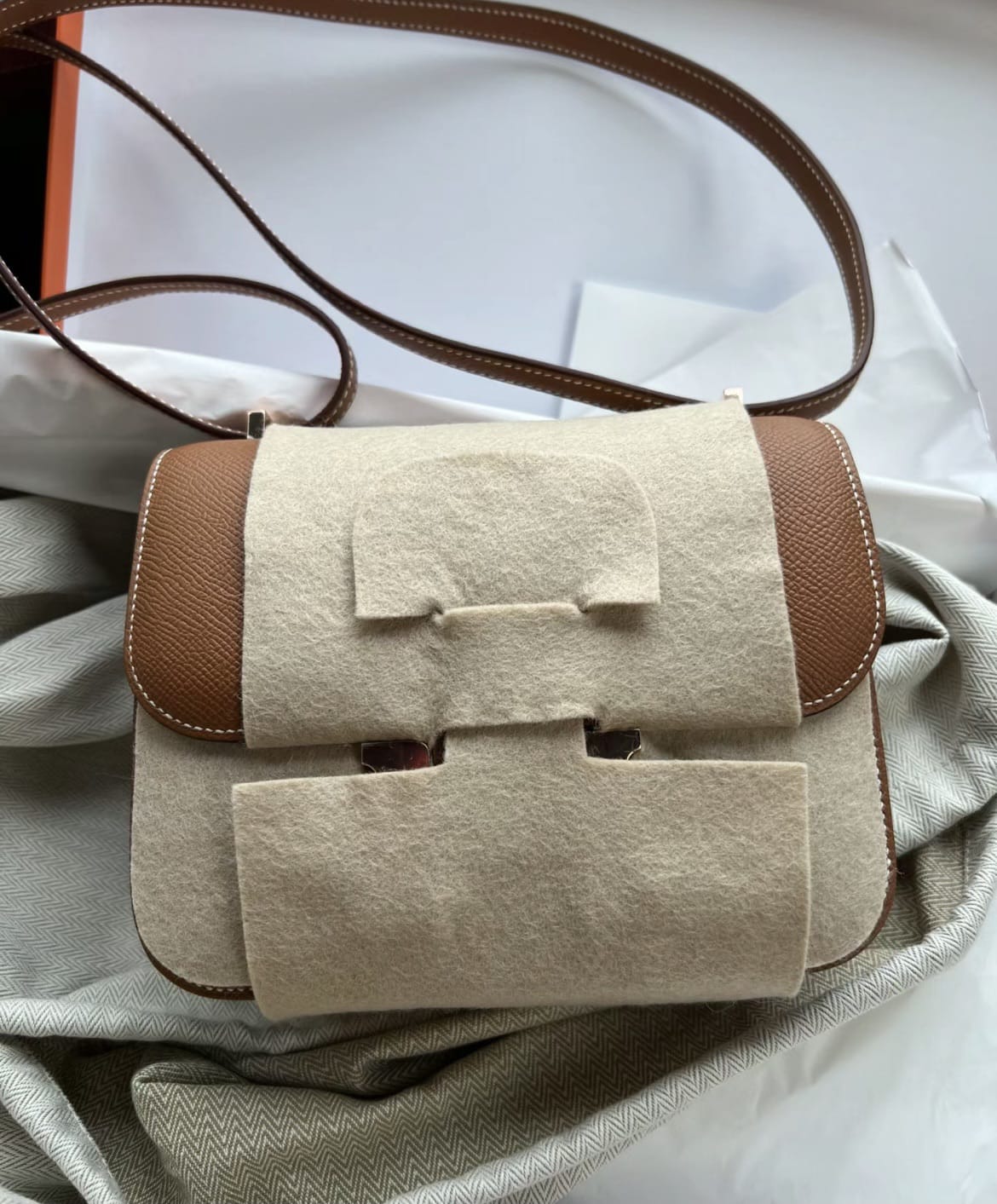 Hermes Inspired Constance 18 Mini Gold Epsom Gold Hardware