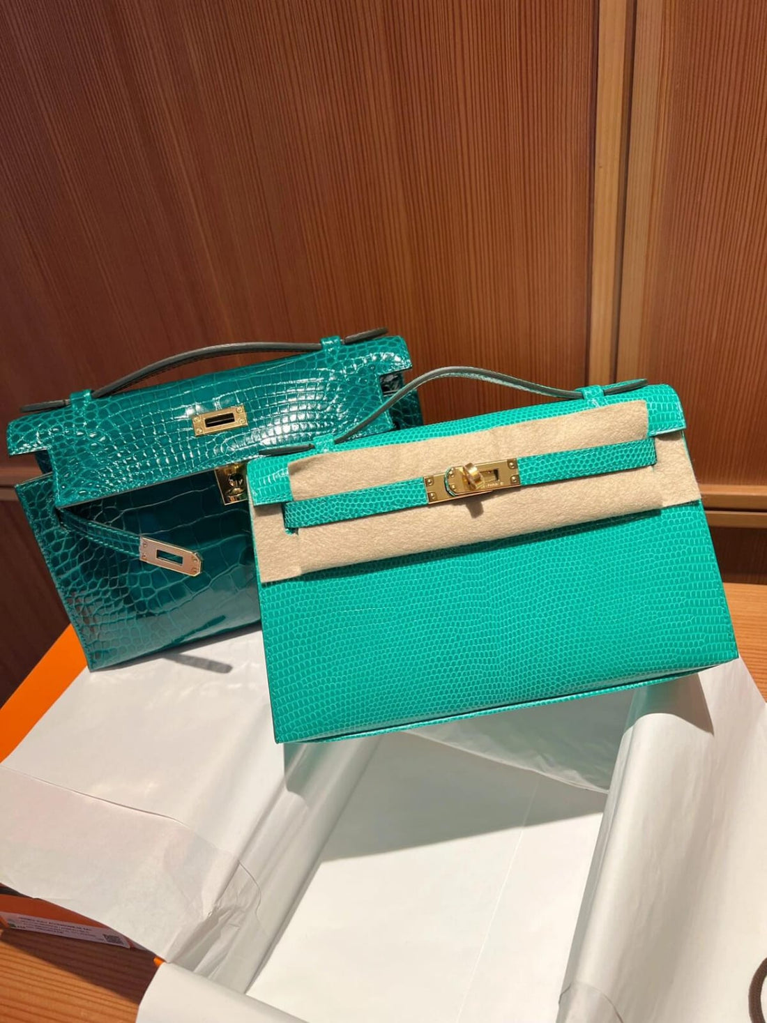 Hermes Inspired Kelly 25 Jade Gold Hardware