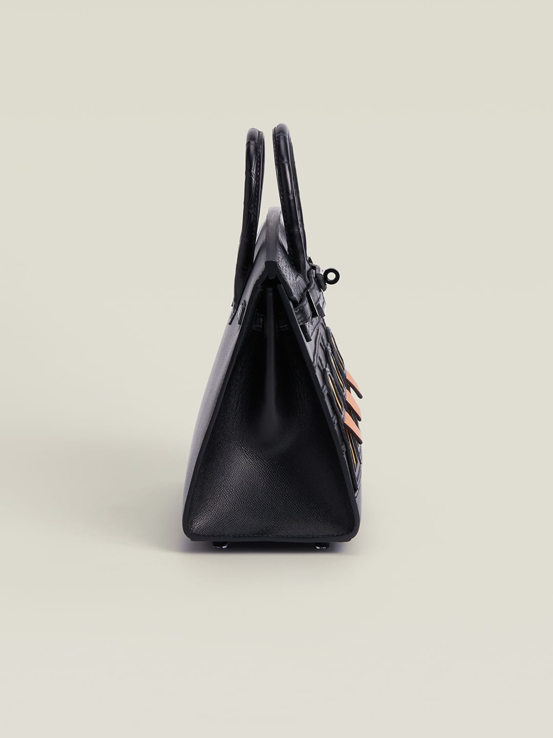 Hermes Inspired Birkin 20 Black 89 Swift