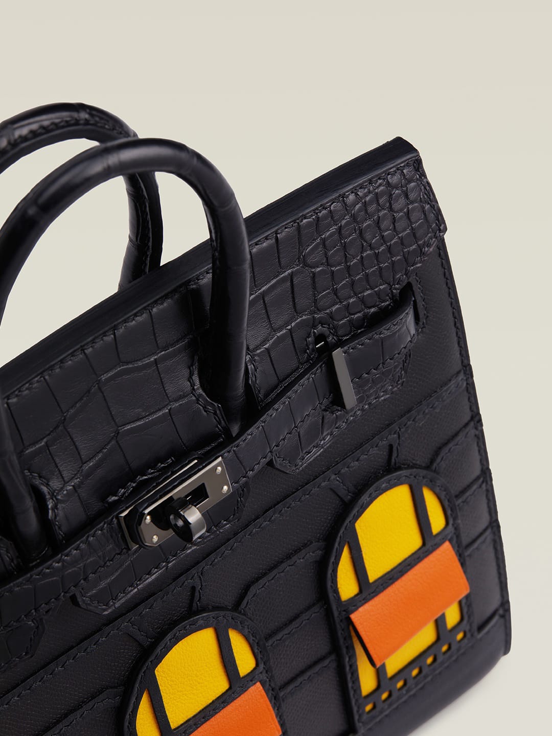 Hermes Inspired Birkin 20 Black 89 Swift