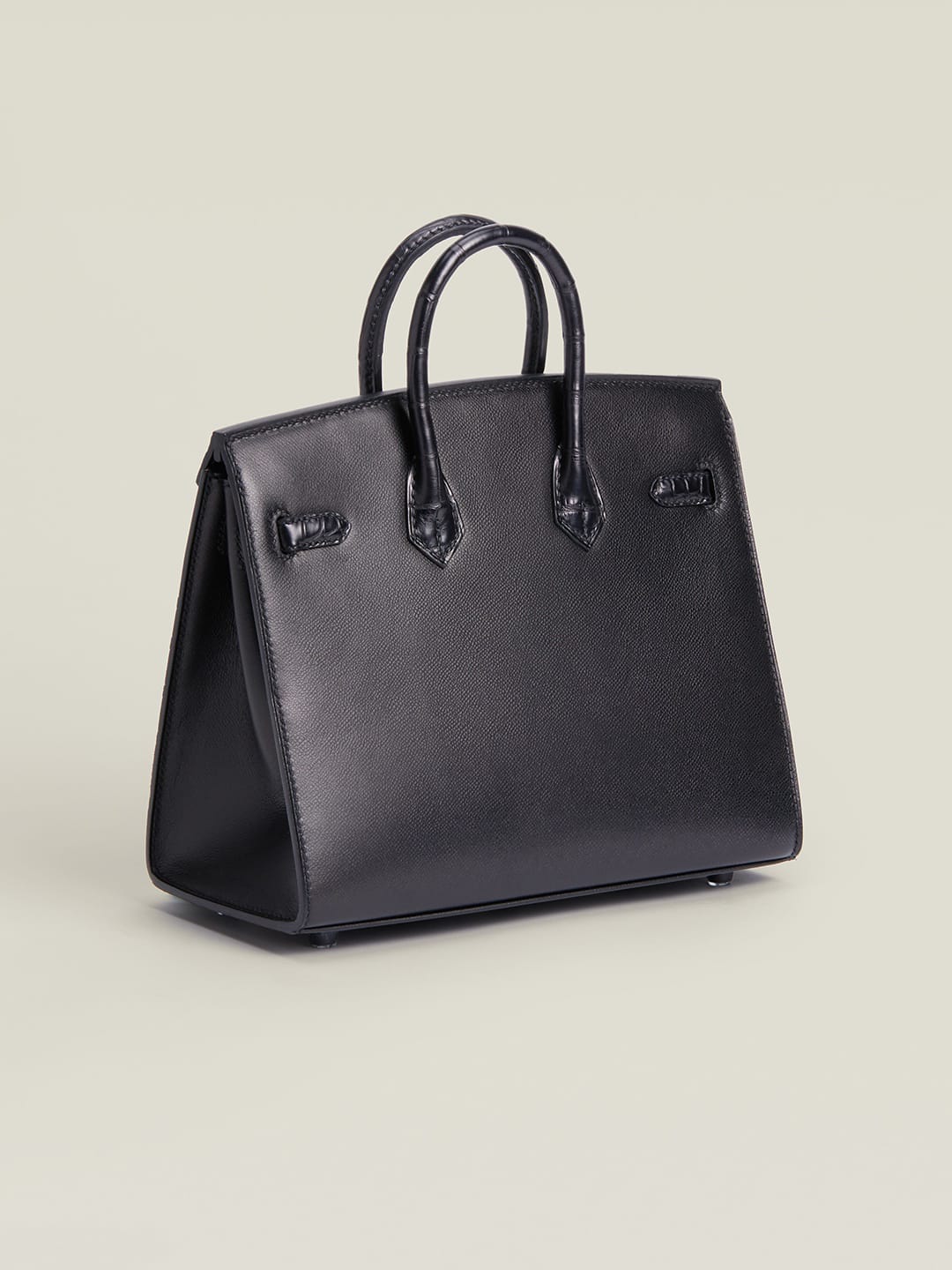 Hermes Inspired Birkin 20 Black 89 Swift