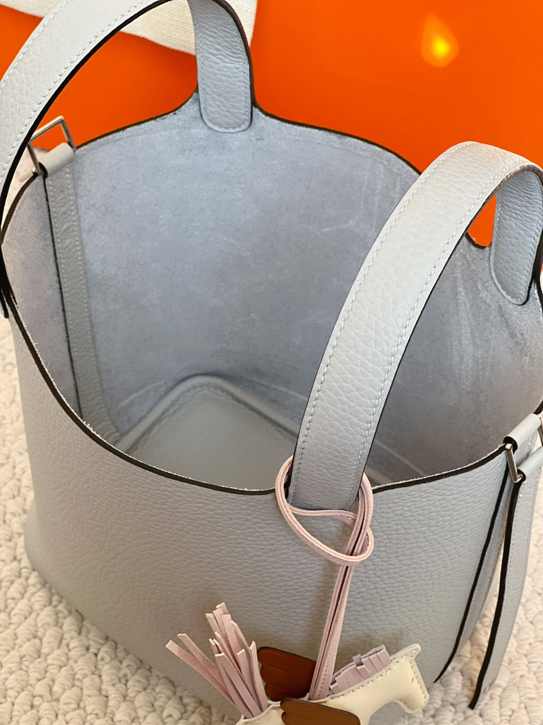 Hermes Inspired Picotin 22 Blue pale X GHW