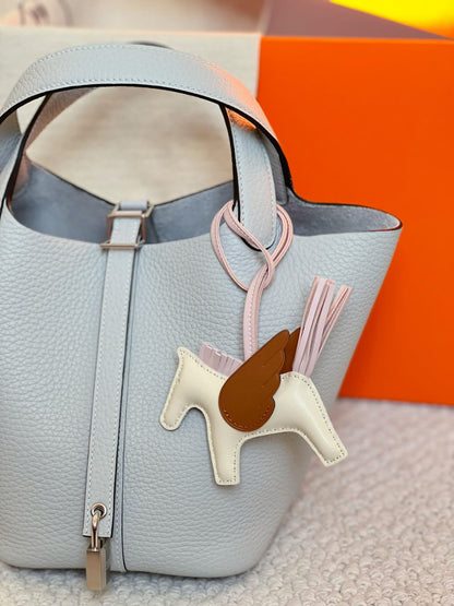 Hermes Inspired Picotin 22 Blue pale X GHW