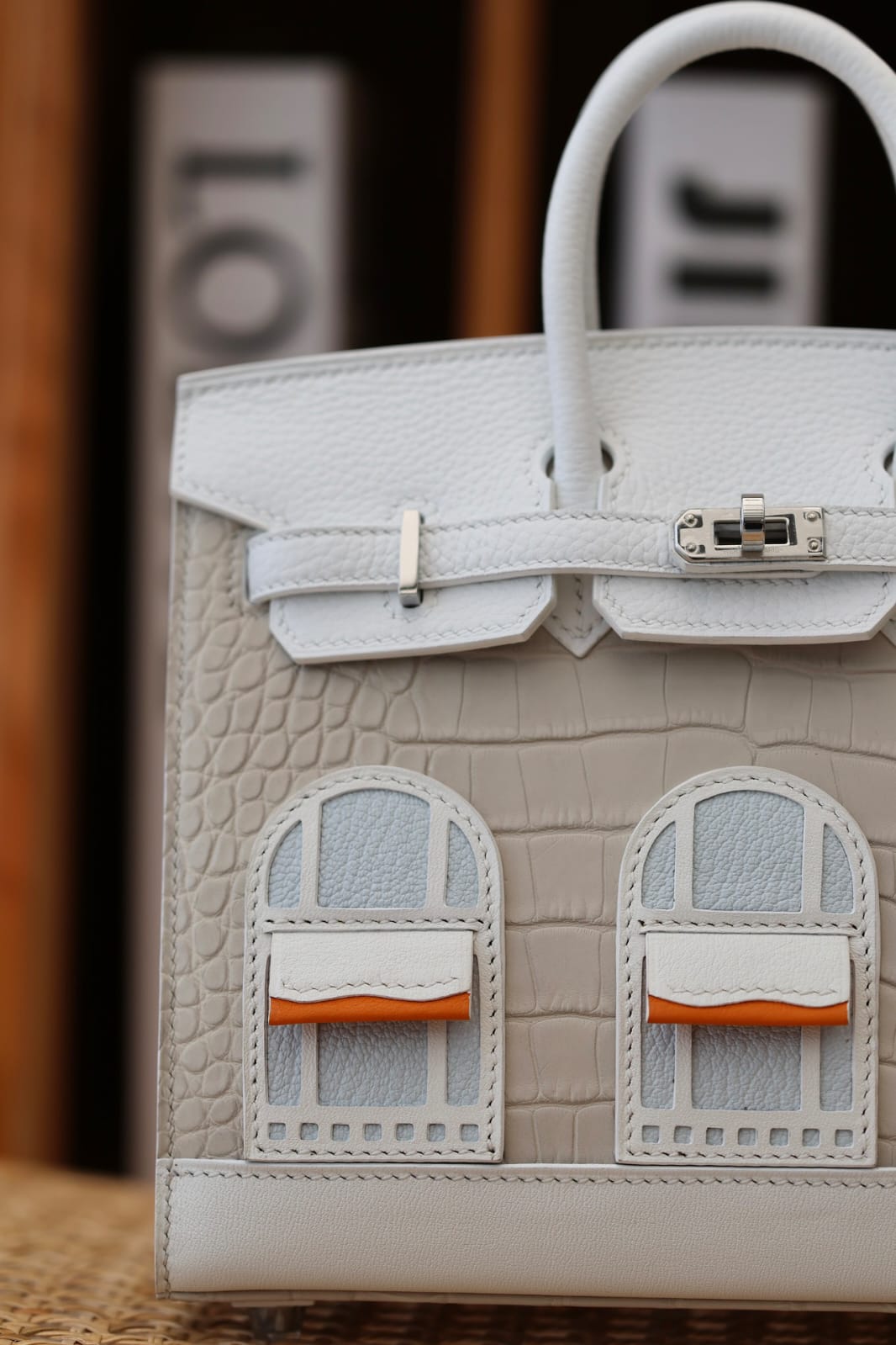 Hermes Inspired Birkin 20 White 01 Swift